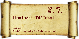 Misolszki Törtel névjegykártya